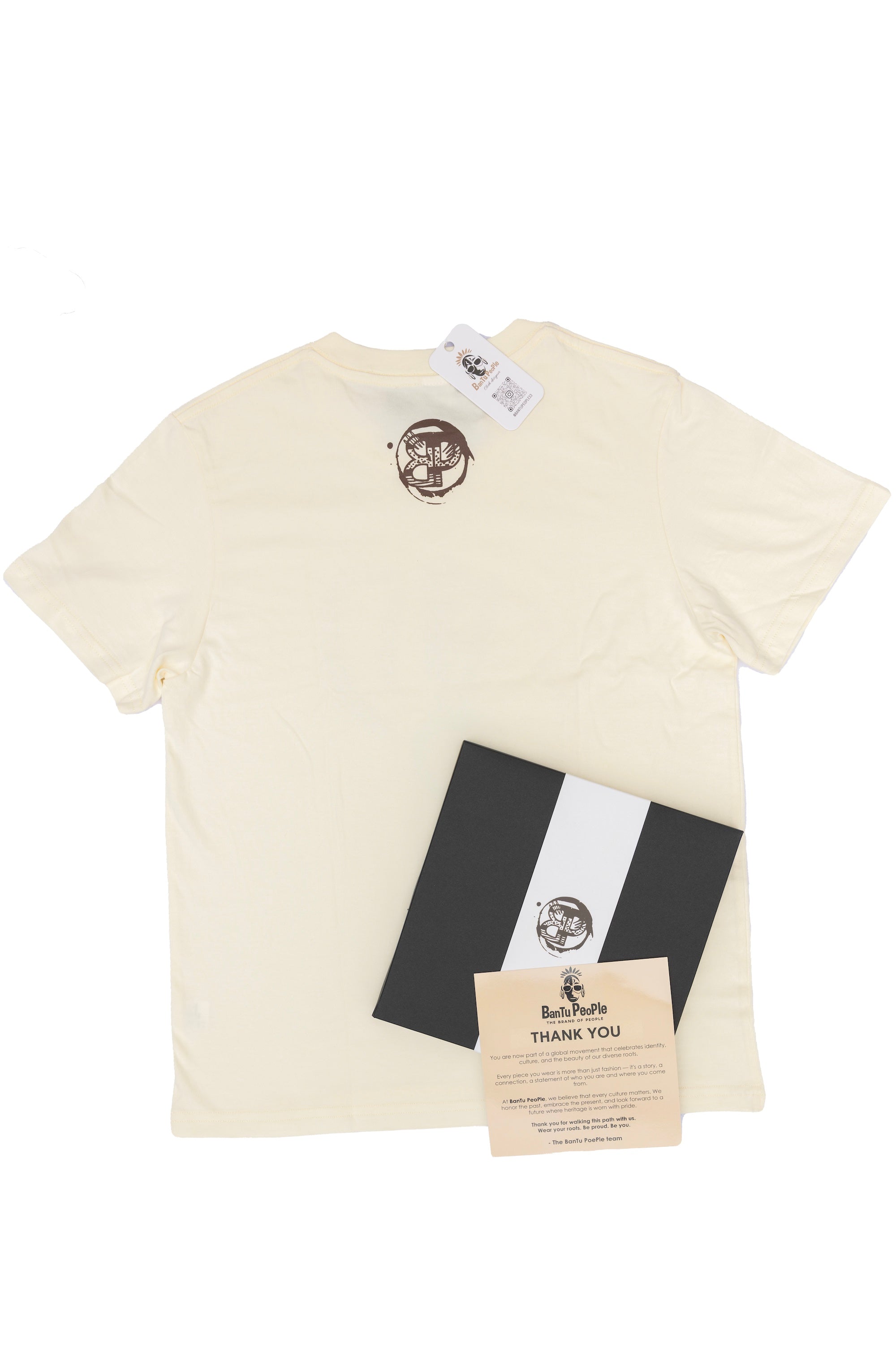 Graphic Tee for Women – Inspirational Cultural Beige Cotton T-Shirt – The Original Woman – Bantu Queen