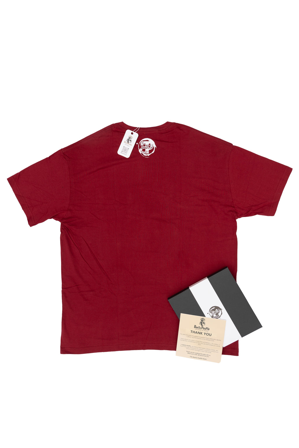 Gift Tee for Men and Women – Inspirational Cultural Red Cotton T-Shirt – The Mask of Memory and Future