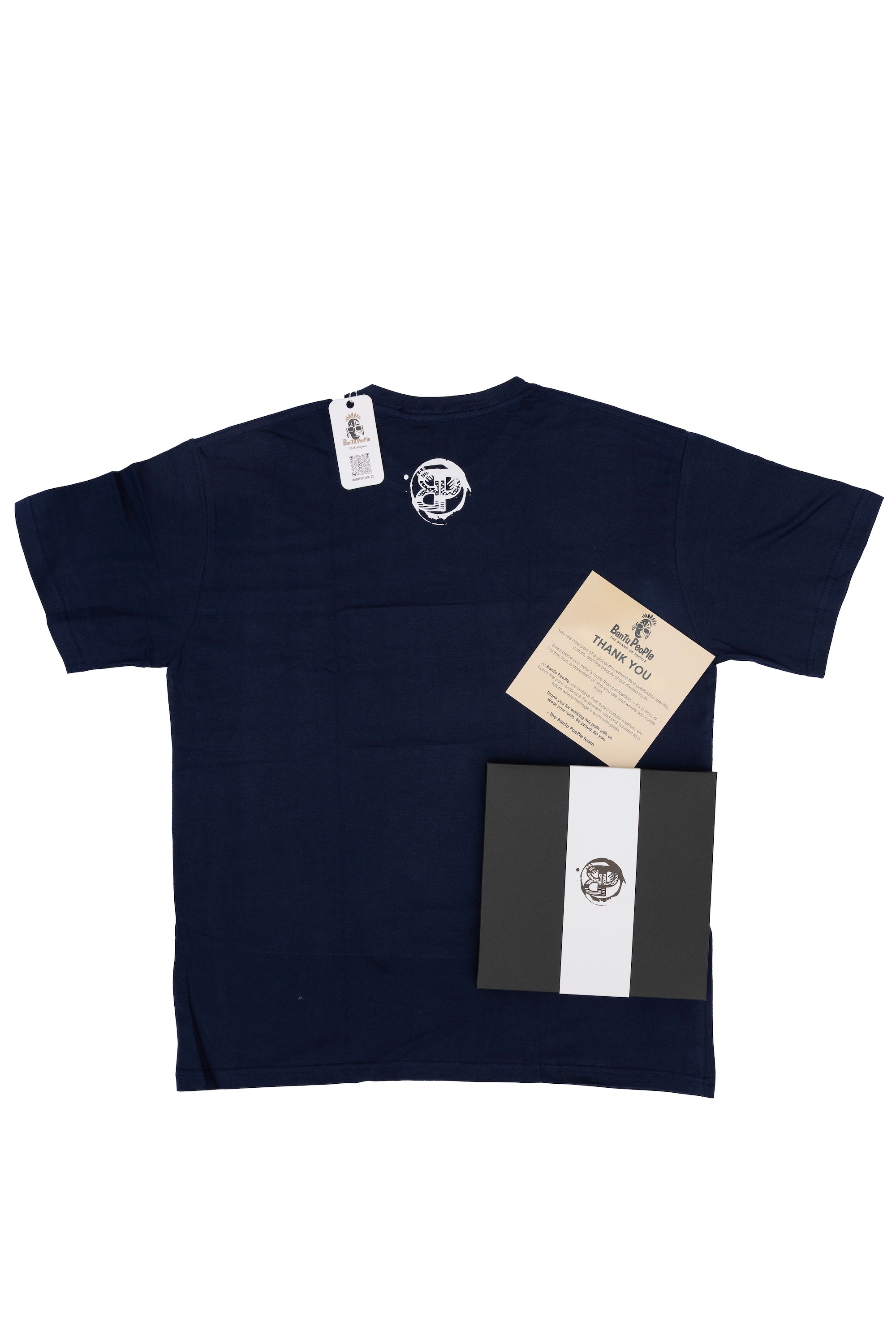 Gift Tee for Men and Women – Inspirational Cultural Black Cotton T-Shirt with Gold Design – Our Roots – Origins