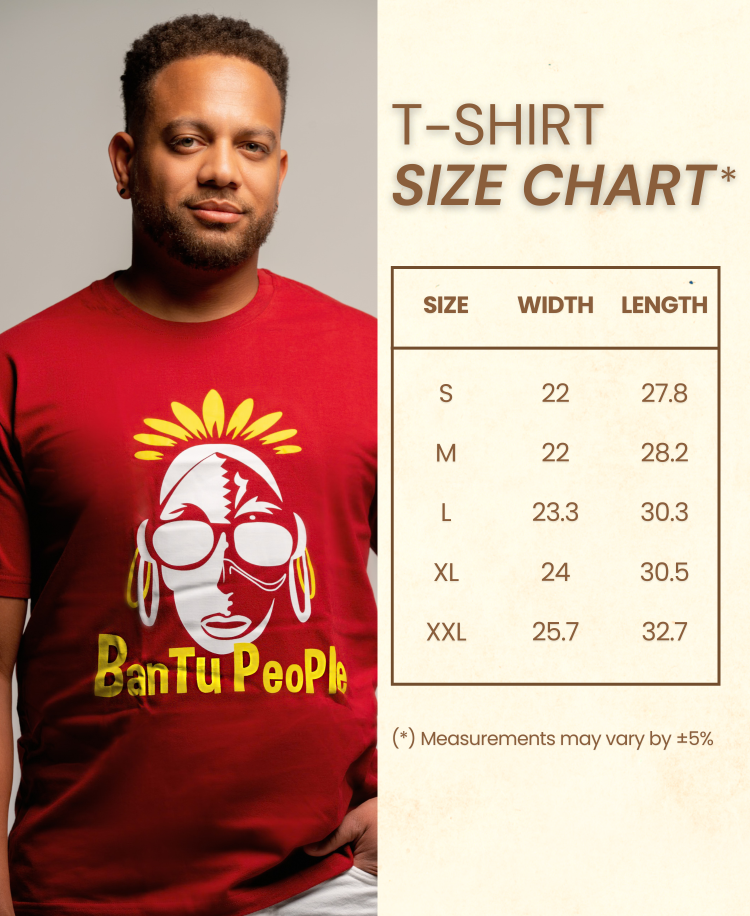 Gift Tee for Men and Women – Inspirational Cultural Red Cotton T-Shirt – The Mask of Memory and Future